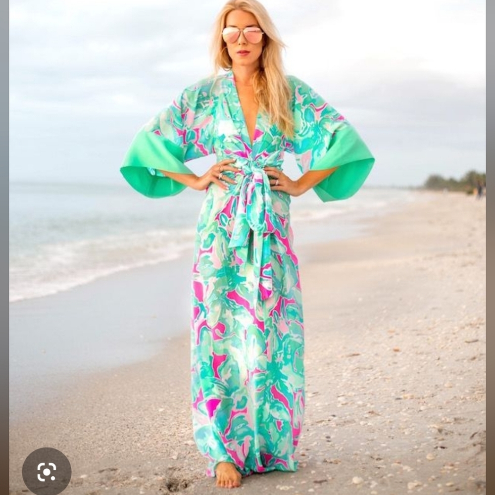 ISO! Lilly Pulitzer Daniella Kimono Caftan Maxi